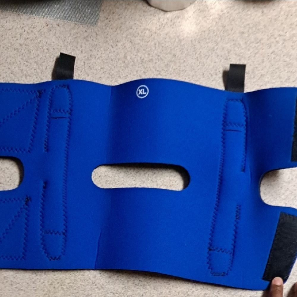 Blue Adjustable Back Support Leg Brace